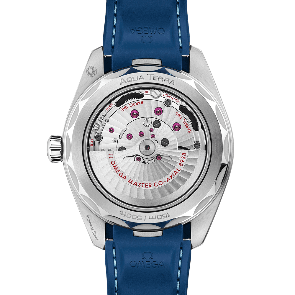 Seamaster Aqua Terra GMT Worldtimer Steel 43mm Rubber Strap Watch