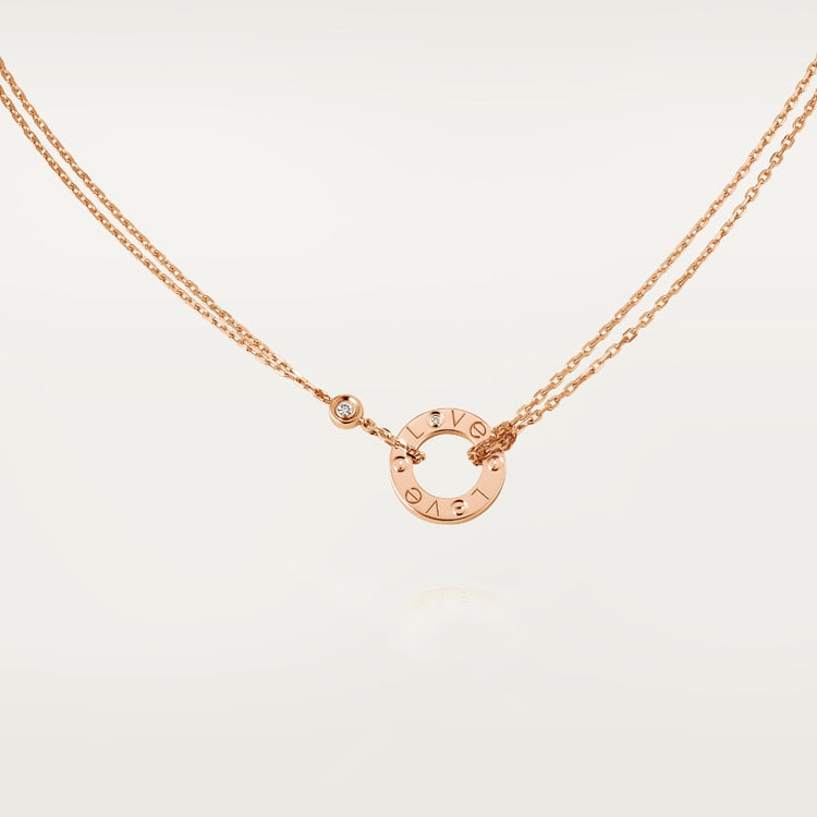 LOVE NECKLACE, 2 DIAMONDS