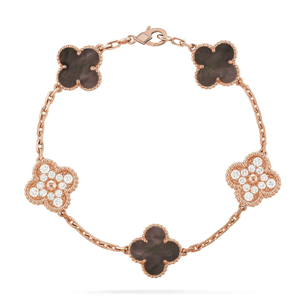 New CLOVER 5 MOTIF GRAY MOP BRACELET COLLECTION
