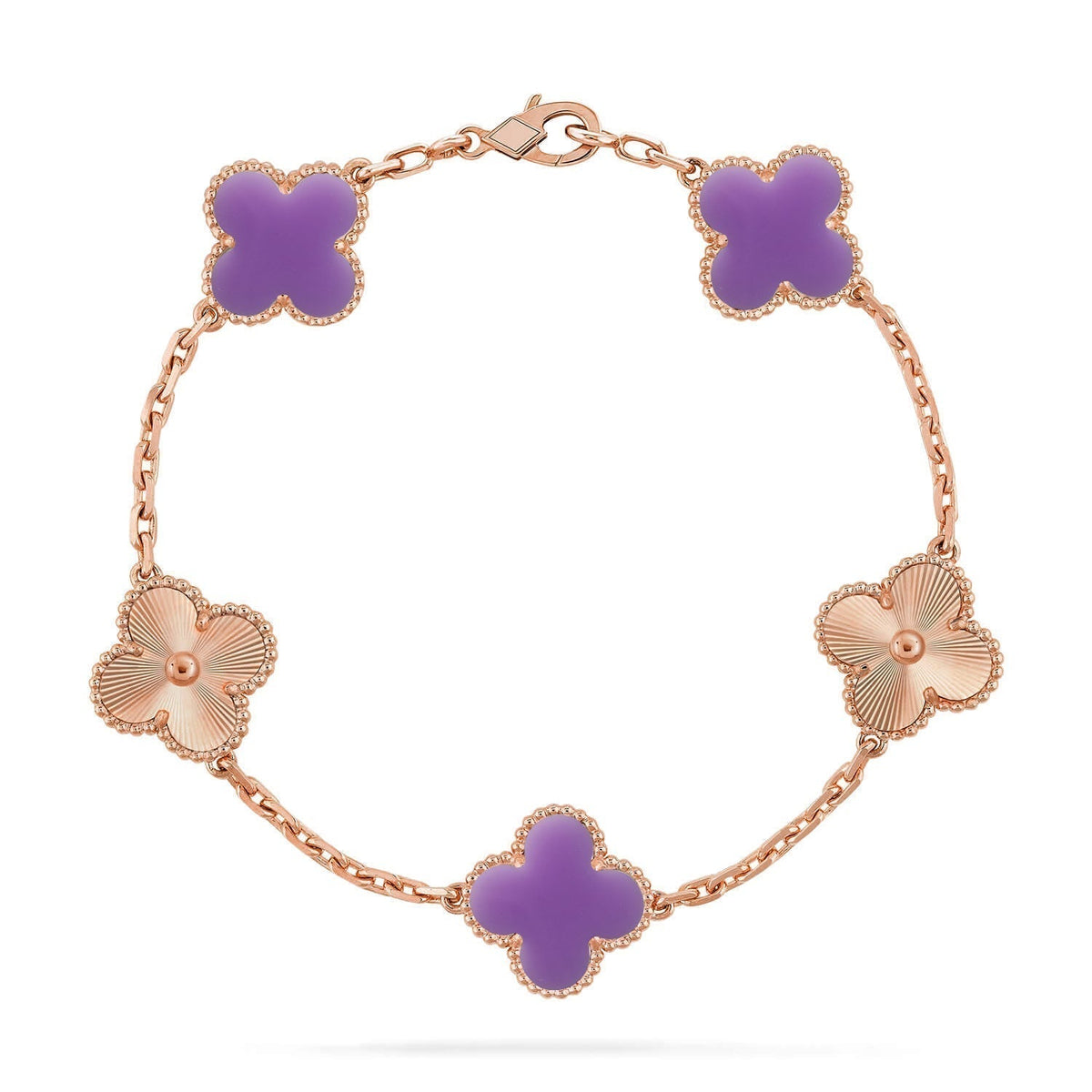 New CLOVER 5 MOTIF LIGHT PURPLE BRACELET COLLECTION