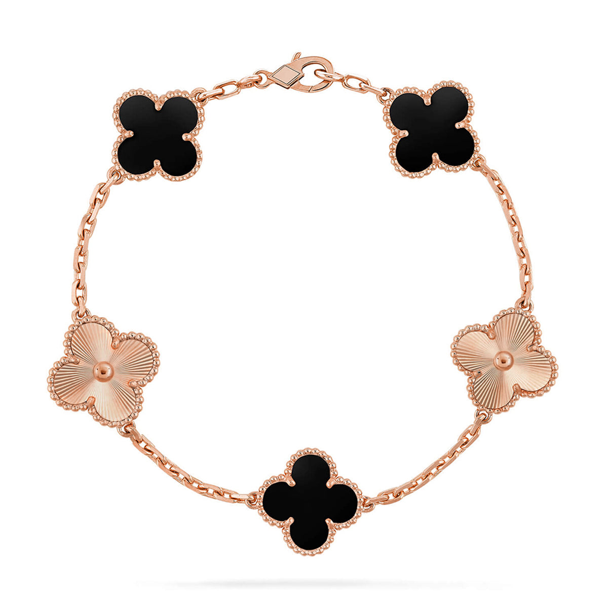 New CLOVER 5 MOTIF ONYXS BRACELET COLLECTION