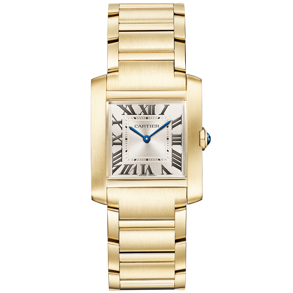 Tank Franaise Medium 18ct Yellow Gold Ladies Bracelet Watch