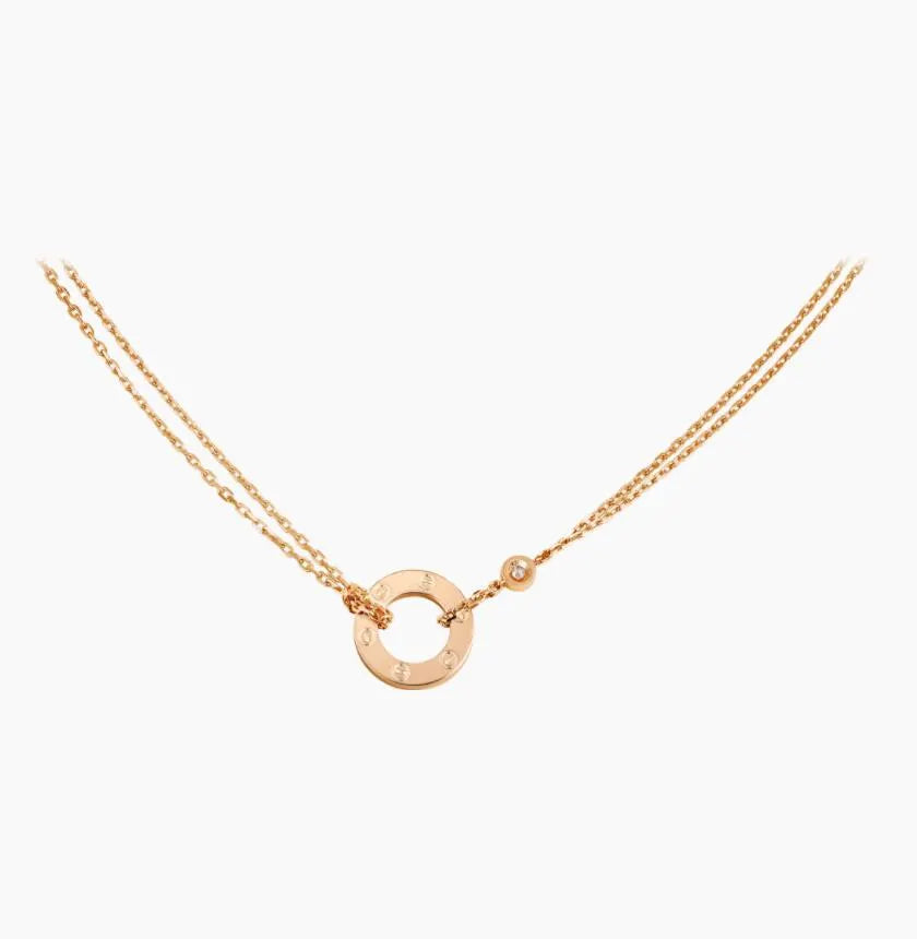 LOVE NECKLACE, 2 DIAMONDS