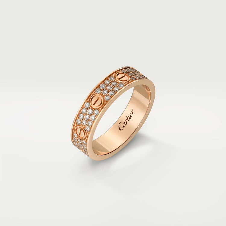 LOVE WEDDING BAND, DIAMOND-PAVED