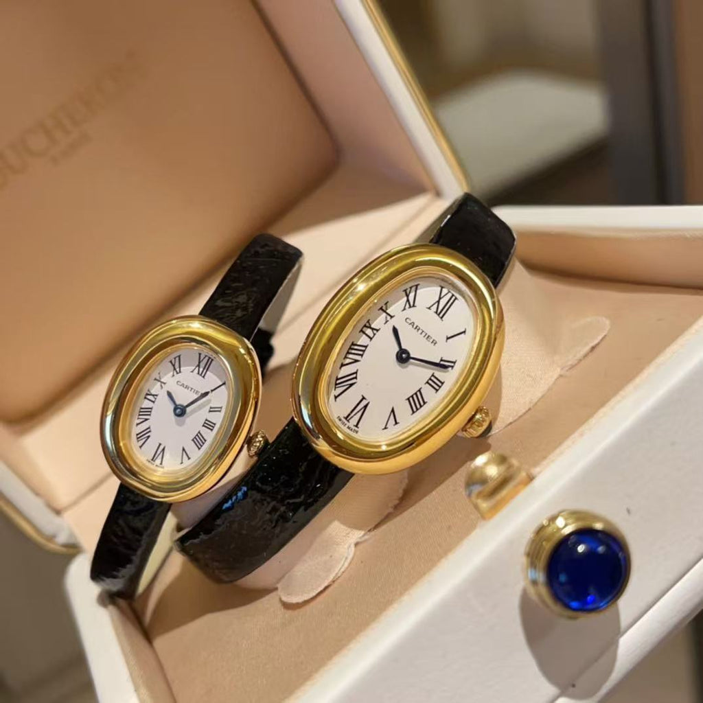 CARTIER Baignoire Mini Model, Quartz, Yellow Gold