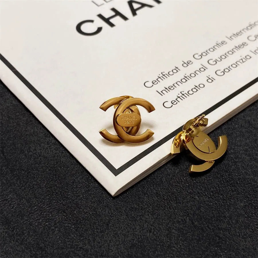 Chanel mid-vintage glossy earrings