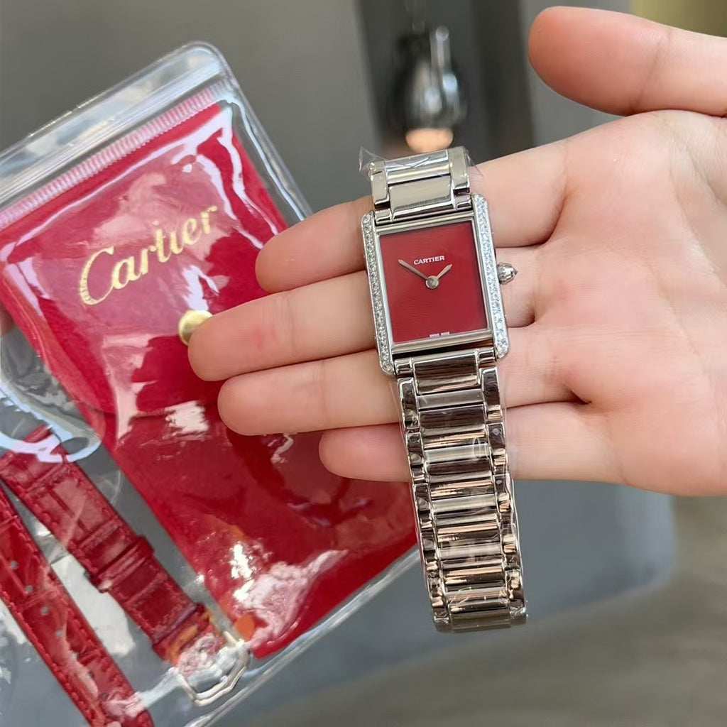 Cartier Tank Must  Stainless steel strap Watch