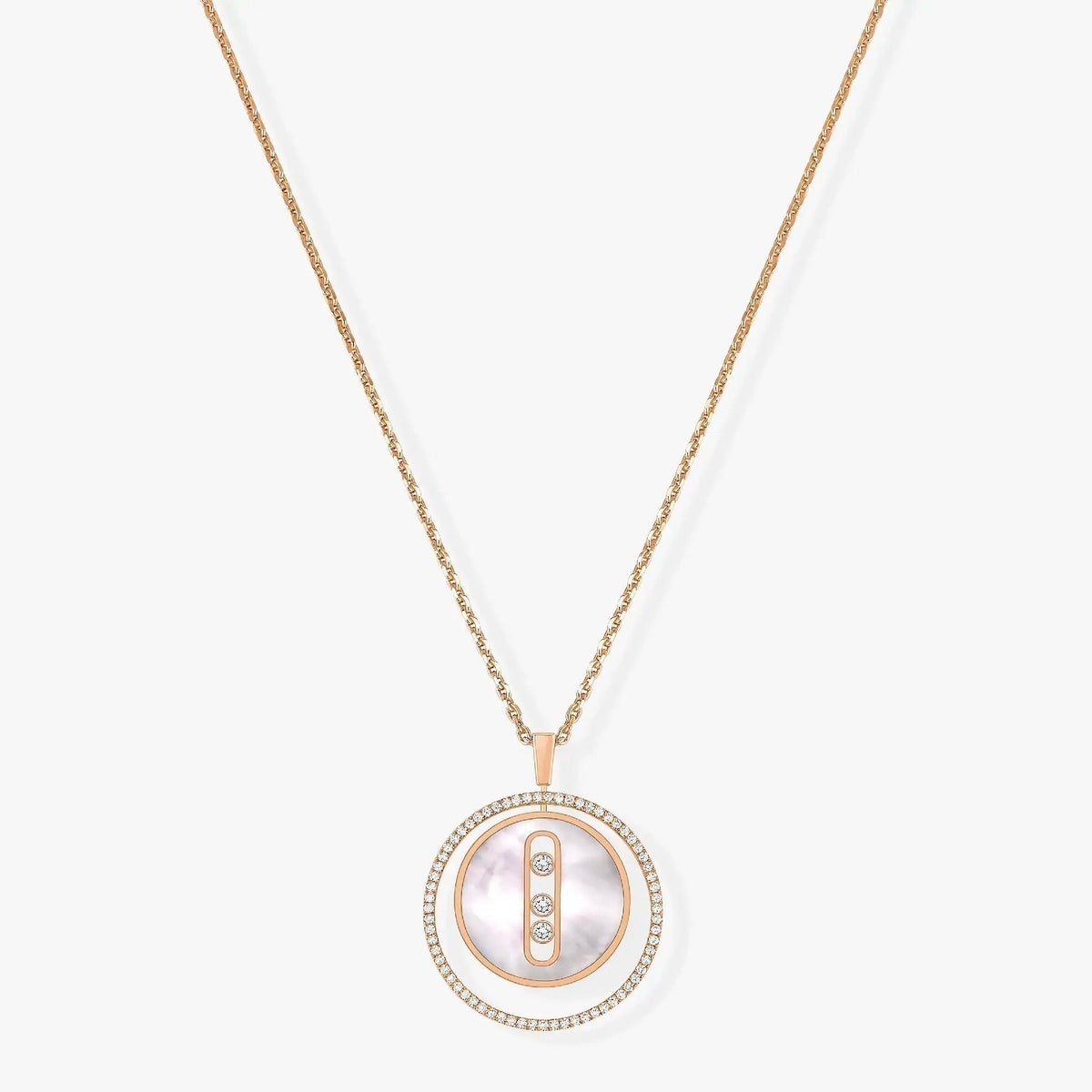 MOVE MM NACRE BLANCHE DIAMOND NECKLACE