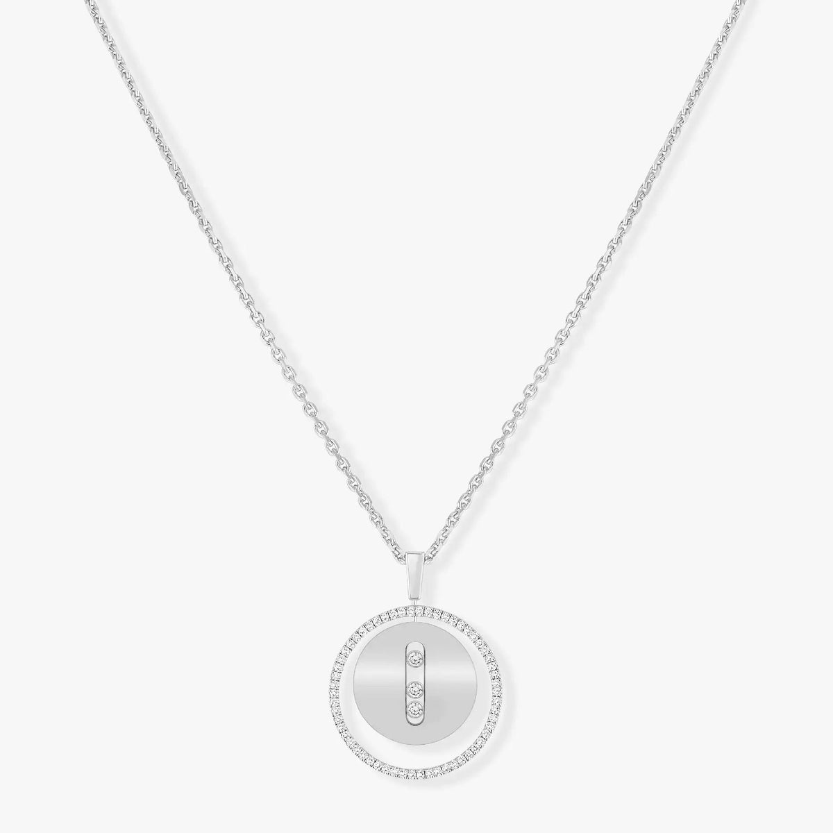 MOVE MM SILVER DIAMOND NECKLACE