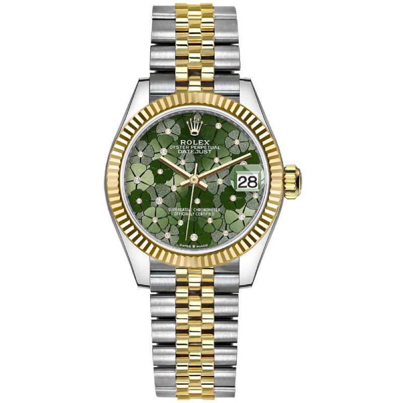 Rolex Datejust 31 Green Dial Diamonds Women's Watch 278273-0032