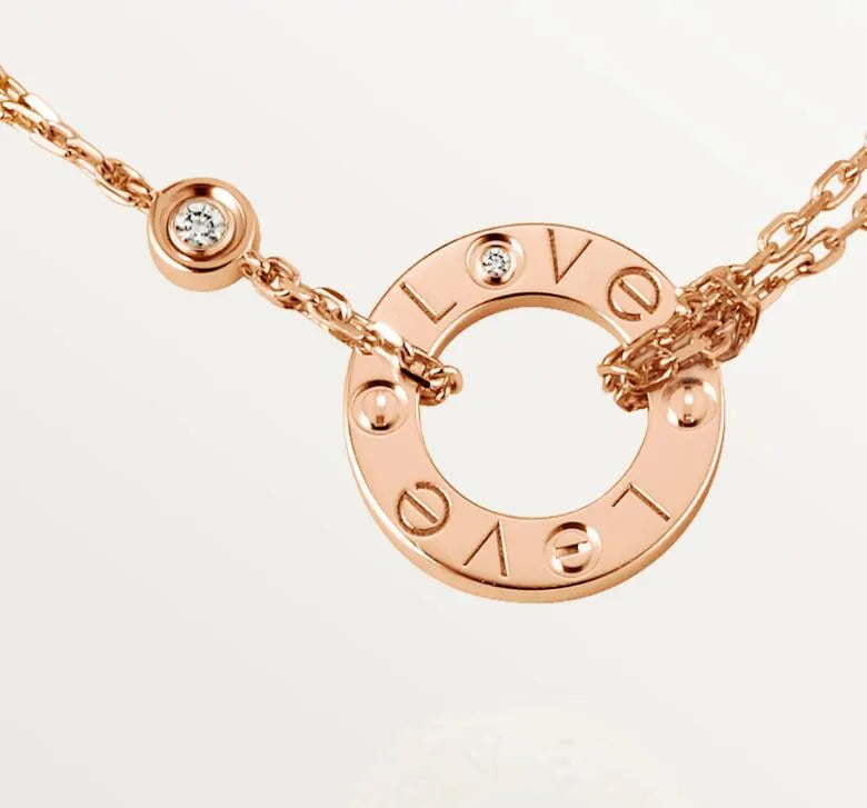 LOVE NECKLACE, 2 DIAMONDS