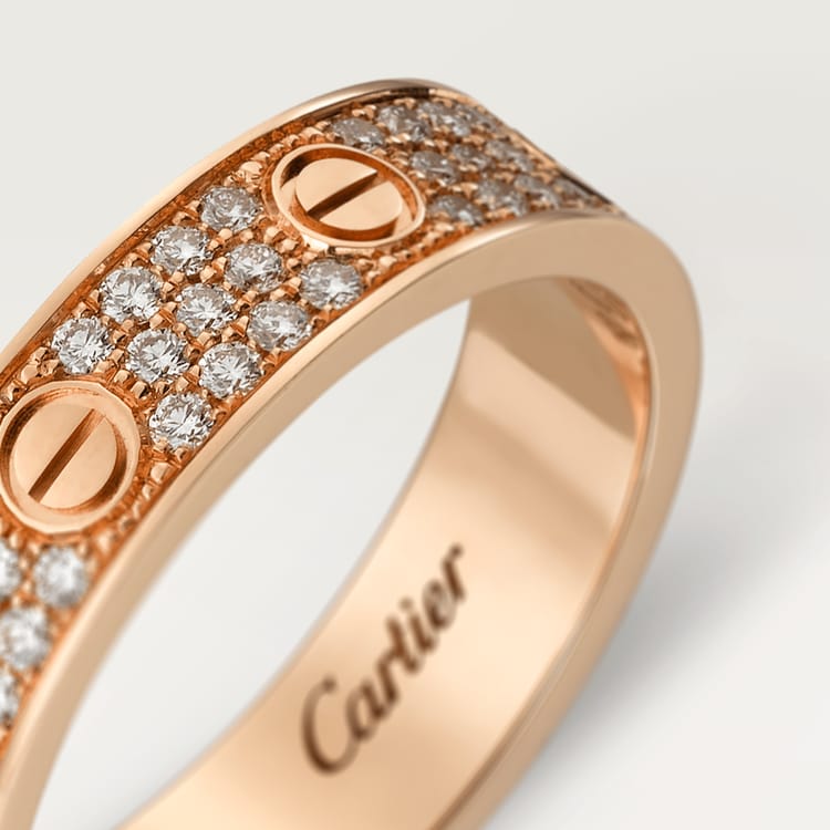 LOVE WEDDING BAND, DIAMOND-PAVED