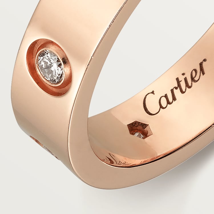 LOVE WEDDING BAND, 8 DIAMONDS