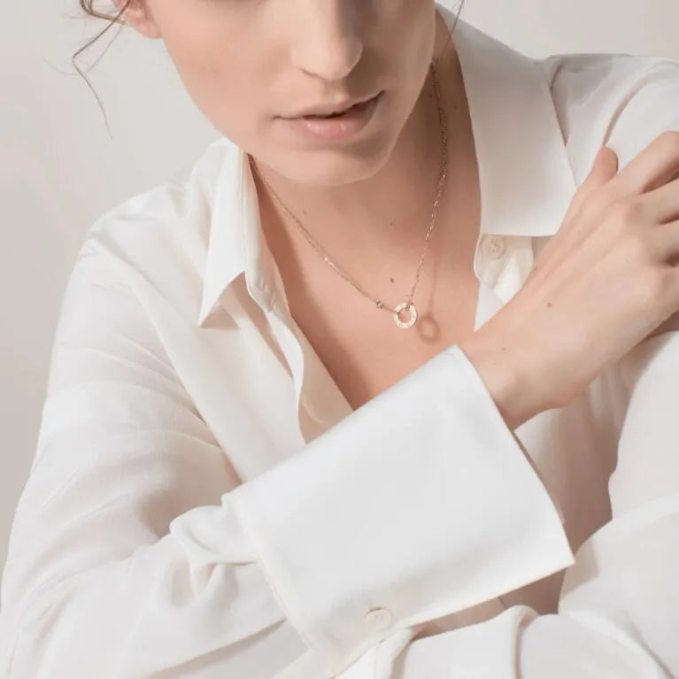 LOVE NECKLACE, 2 DIAMONDS