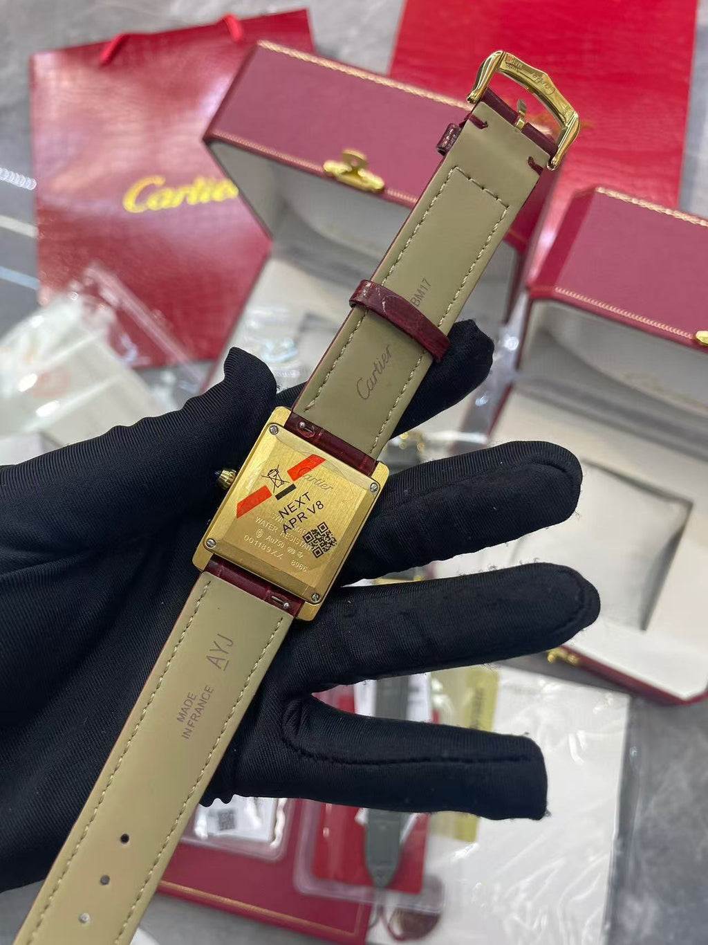 CARTIER Tank Louis Cartier Watch,Quartz Movement, Leather