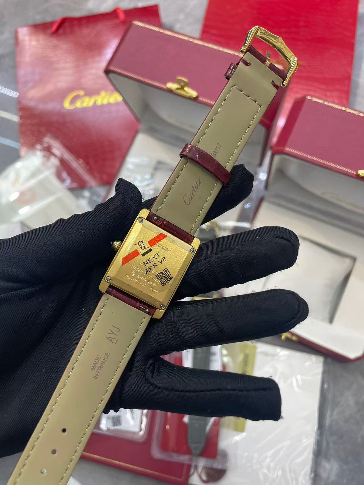 CARTIER Tank Louis Cartier Watch,Quartz Movement, Leather
