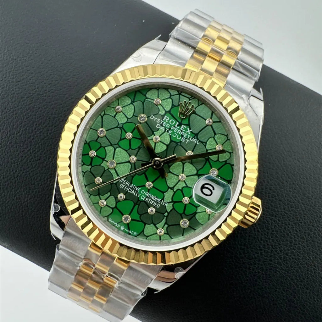 Rolex Datejust 31 Green Dial Diamonds Women's Watch 278273-0032