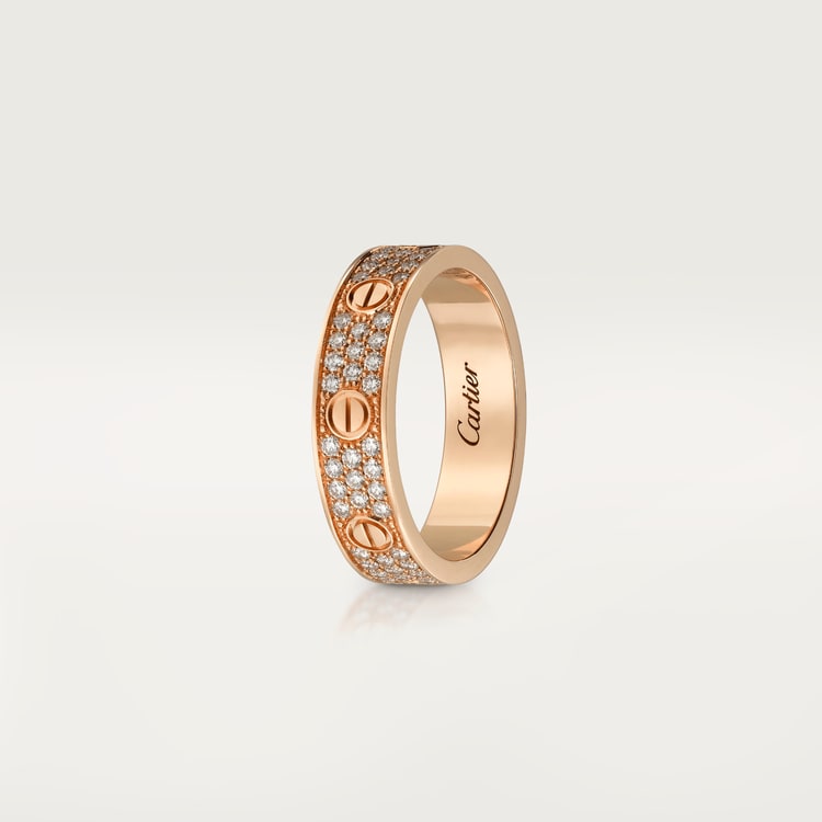 LOVE WEDDING BAND, DIAMOND-PAVED