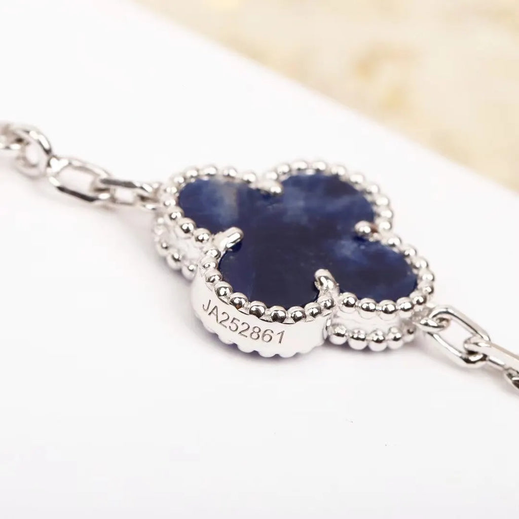 Van Cleef & Arpels Four Leaf Clover Pietersite Bracelet