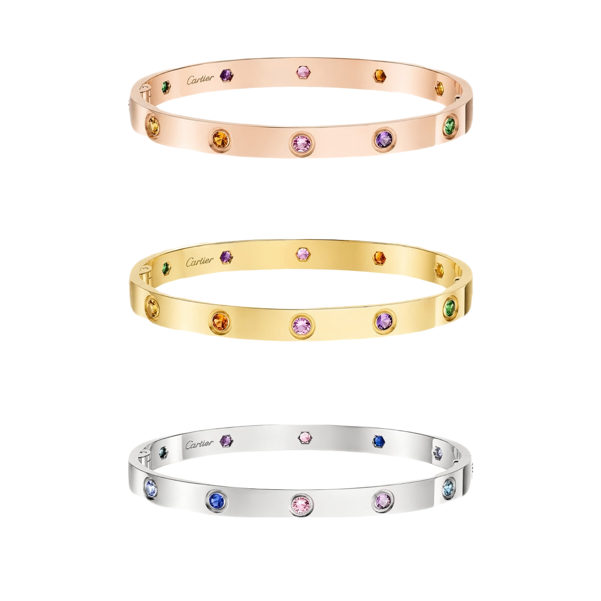 2026 RAINBOW LOVE BRACELET 6.1MM  10 DIAMONDS
