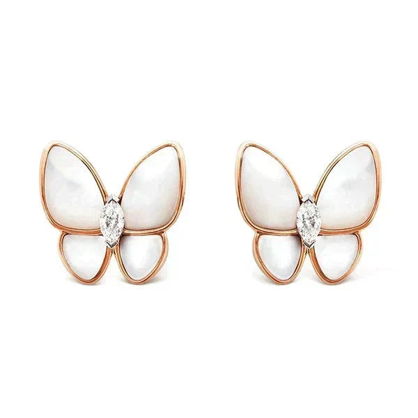 BUTTERFLY MOP DIAMOND EARRINGS