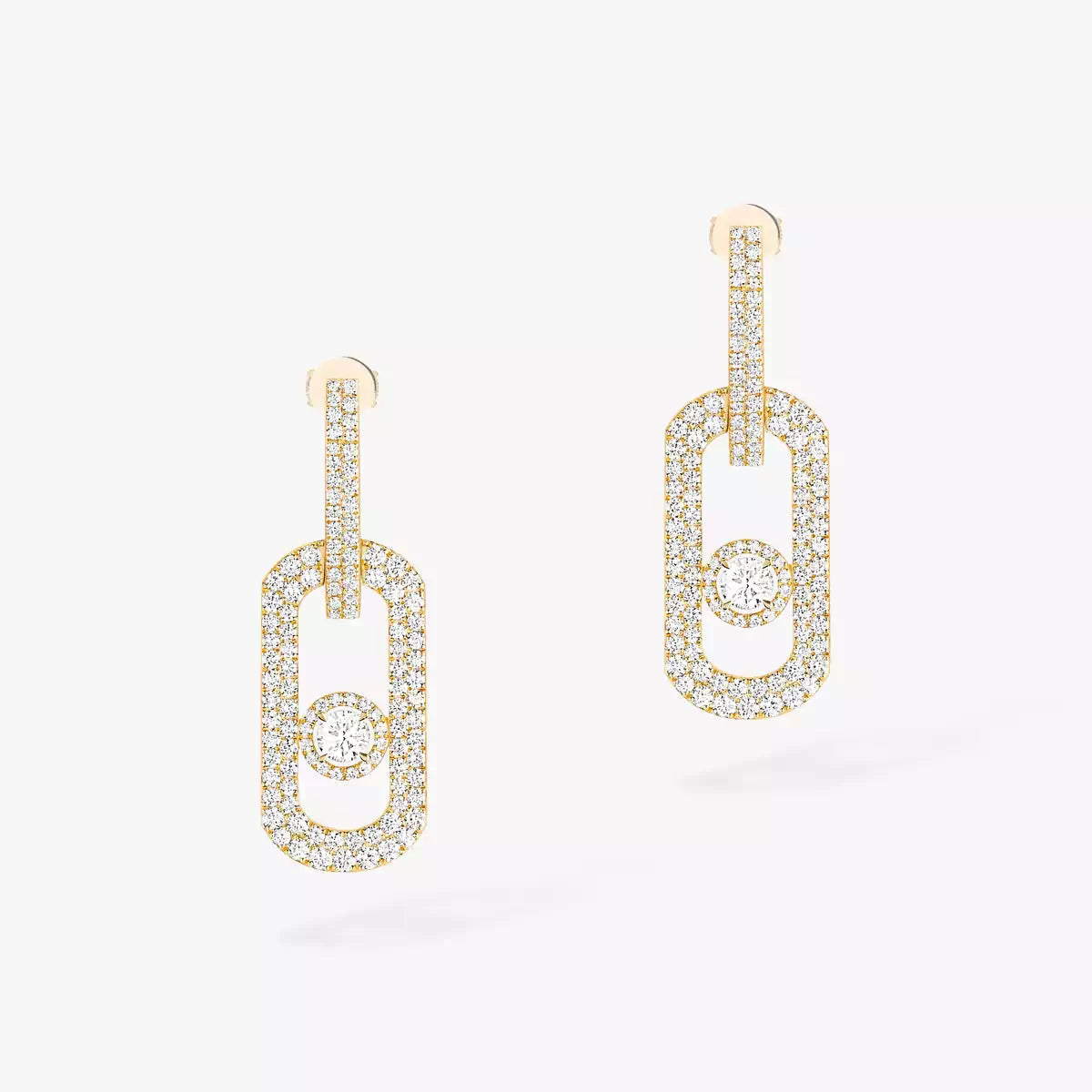 So Move XL Pave_-Set Diamond Pendant Earrings