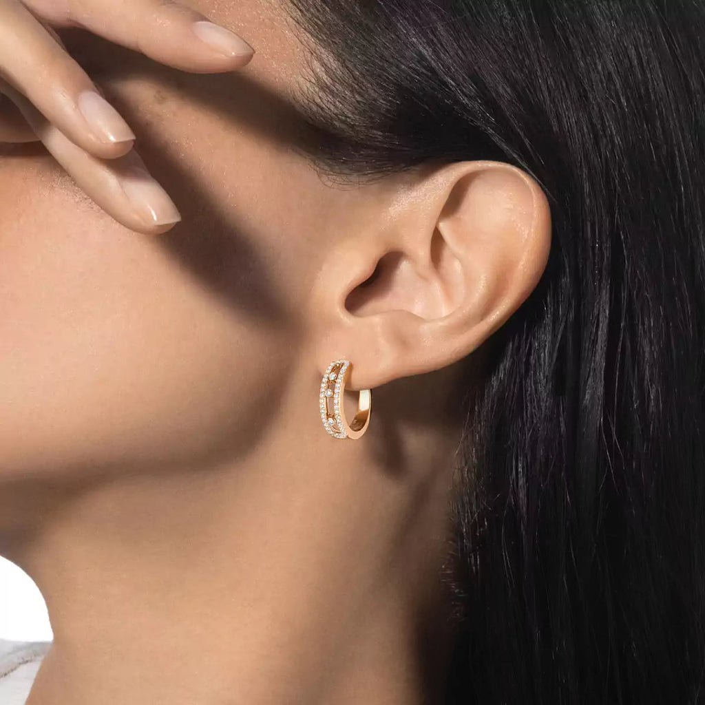 Diamond Pave_ Hoop Earrings Move