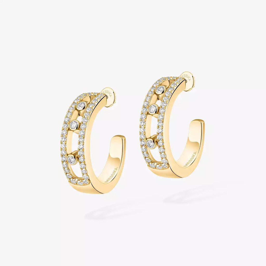 Diamond Pave_ Hoop Earrings Move