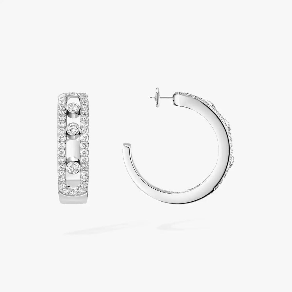Diamond Pave_ Hoop Earrings Move