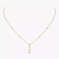 Move Uno Gold Diamond Long Necklace