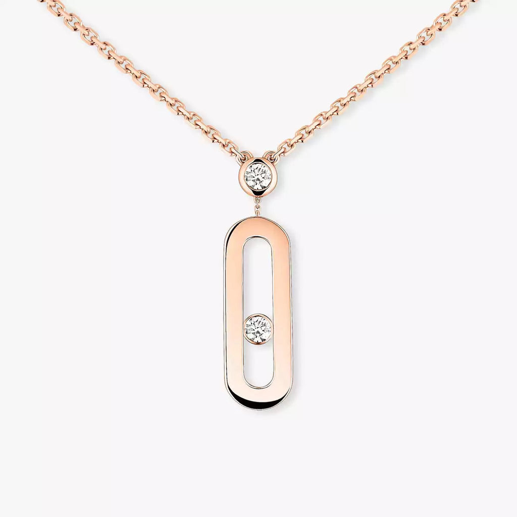 Move Uno Gold Diamond Long Necklace