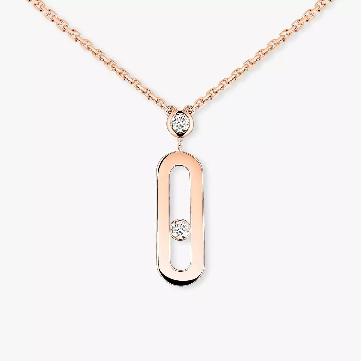 Move Uno Gold Diamond Long Necklace