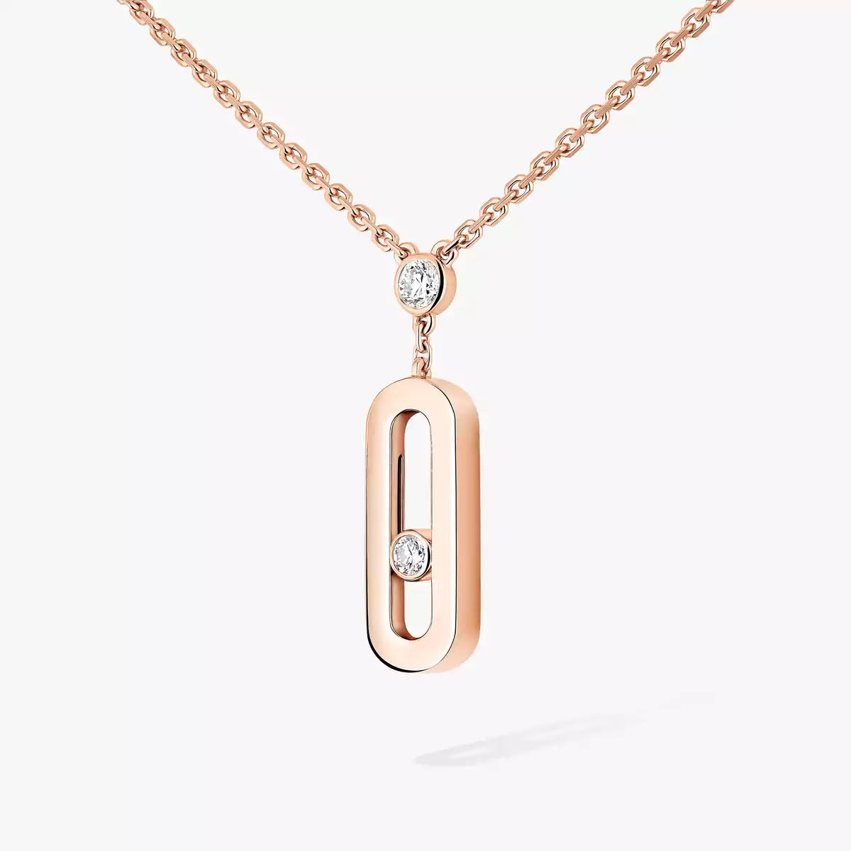 Move Uno Gold Diamond Long Necklace