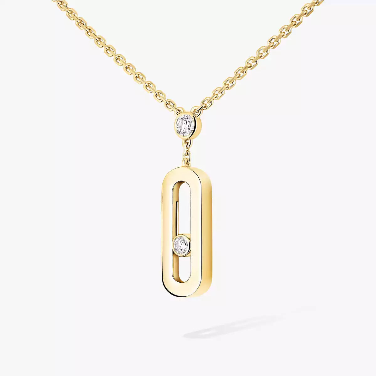 Move Uno Gold Diamond Long Necklace
