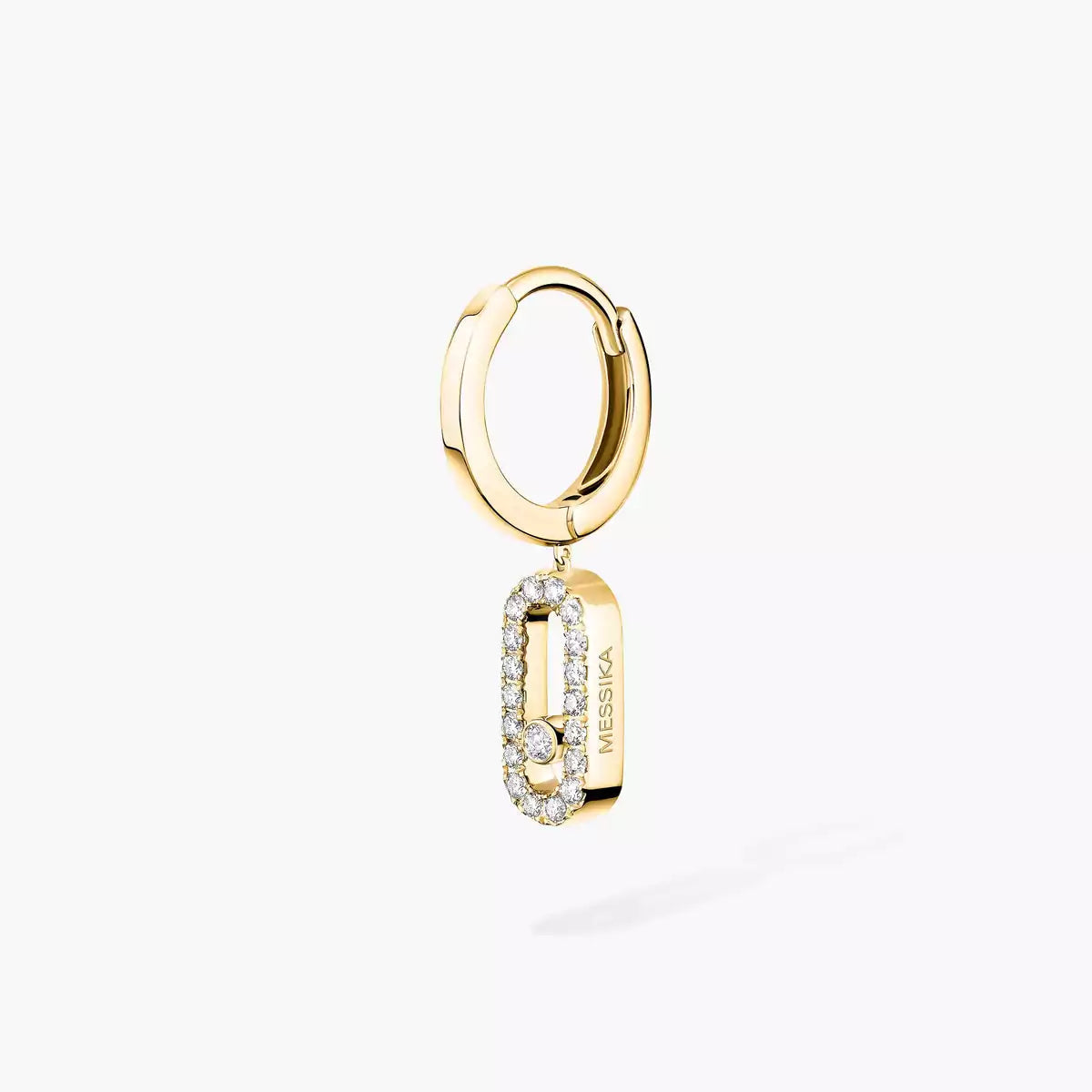 Move Uno Single Diamond Hoop Earring