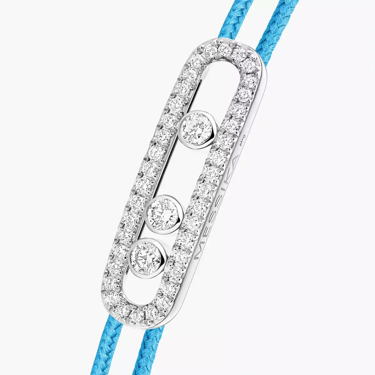 Messika Care(s) pink cord pavé bracelet