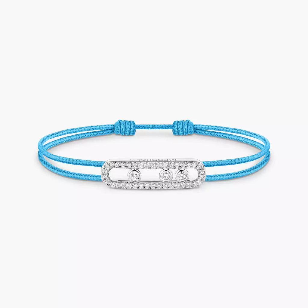 Messika Care(s) pink cord pavé bracelet