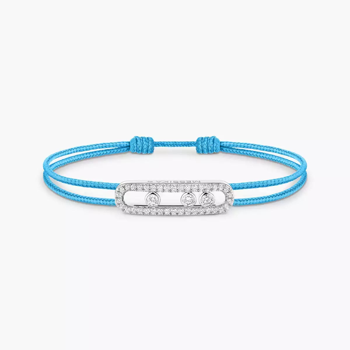 Messika Care(s) pink cord pavé bracelet