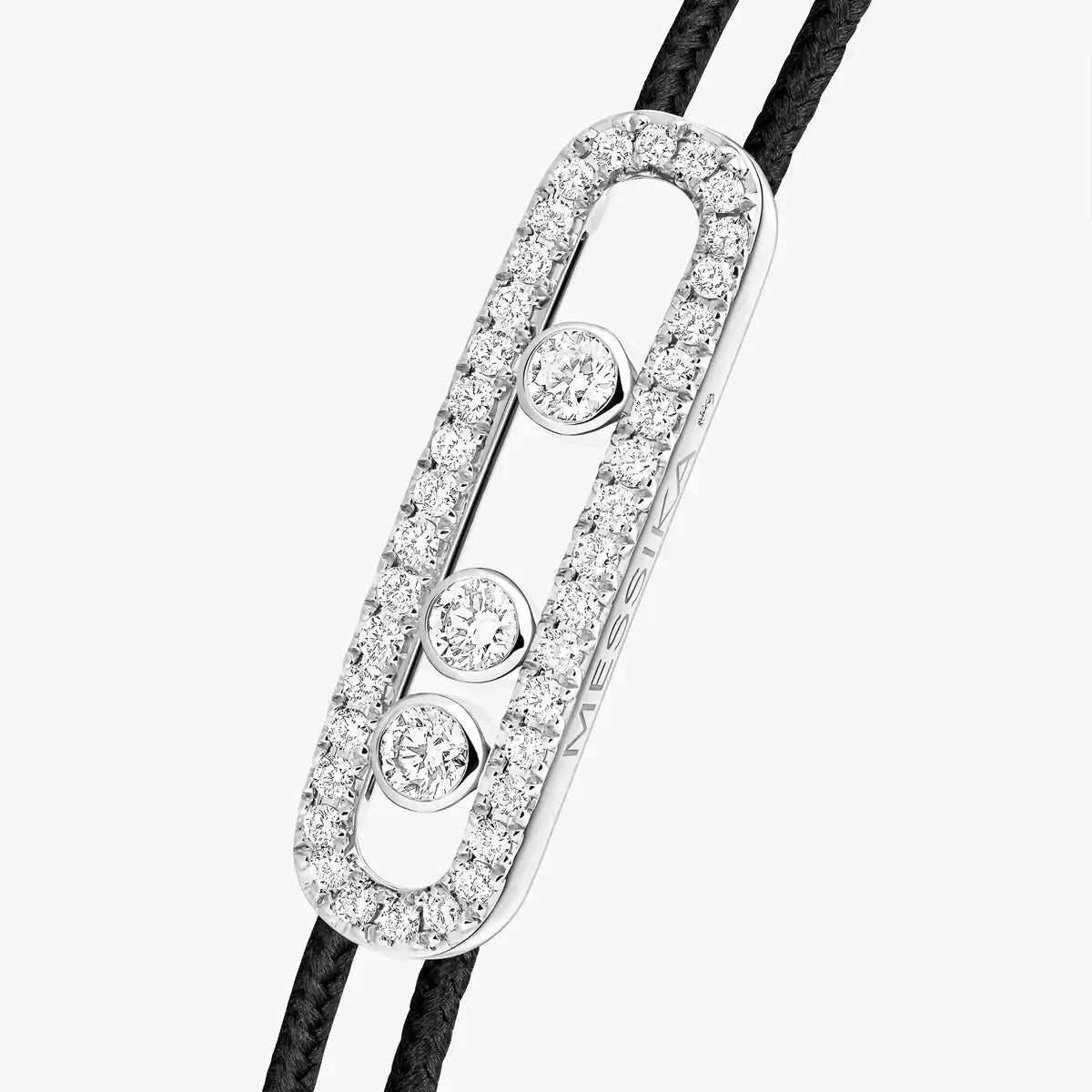 Messika Care(s) pink cord pavé bracelet