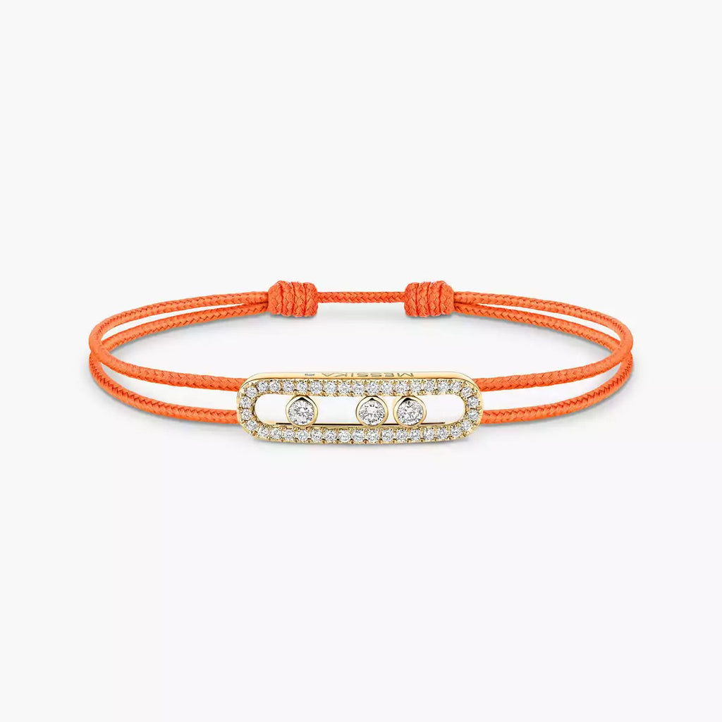 Messika Care(s) pink cord pavé bracelet