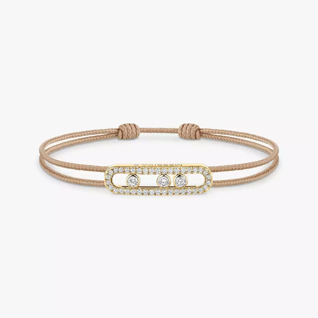 Messika Care(s) pink cord pavé bracelet