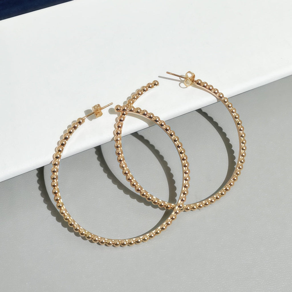 SMOOTH BEAD STUD EARRINGS