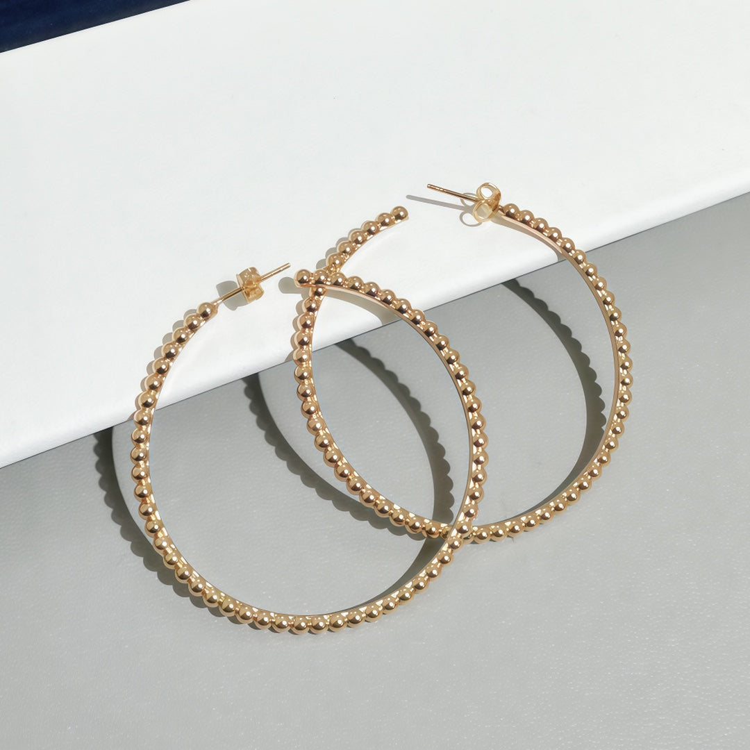 SMOOTH BEAD STUD EARRINGS