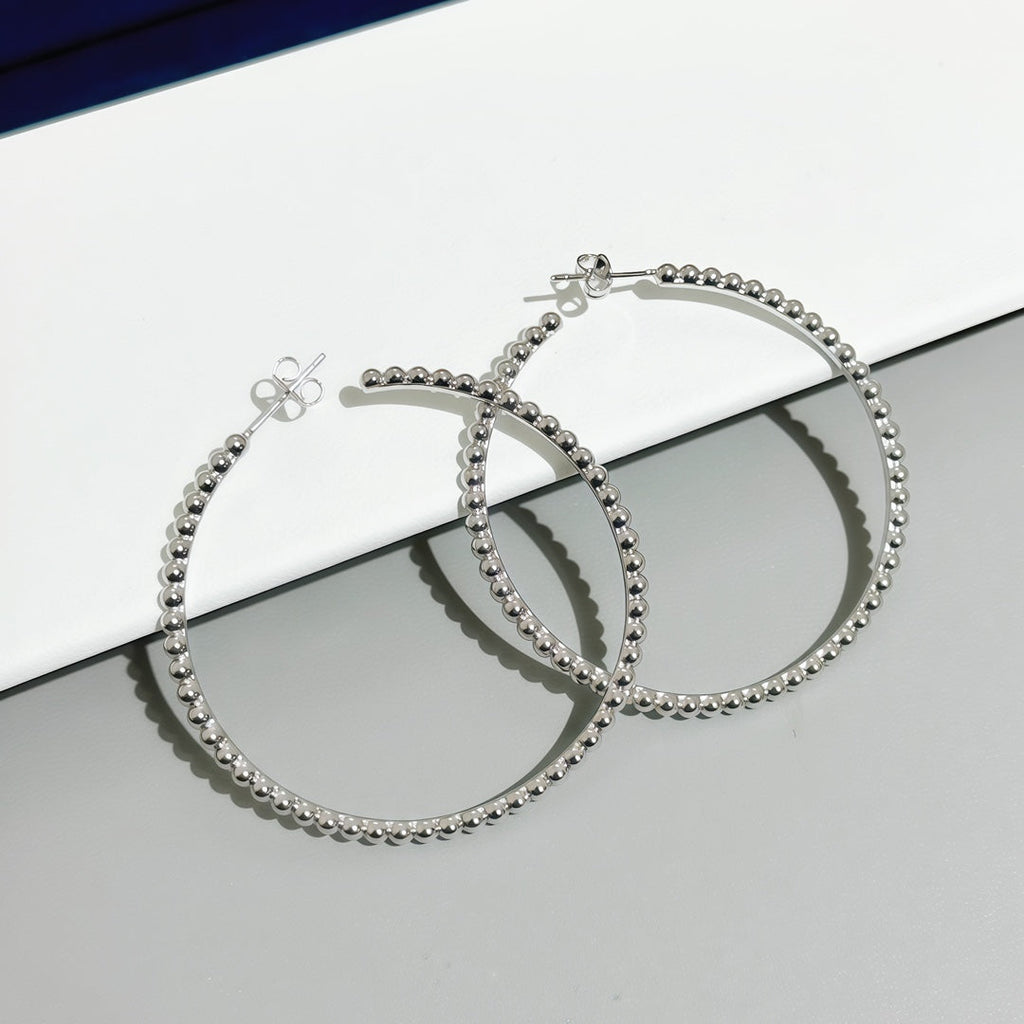 SMOOTH BEAD STUD EARRINGS
