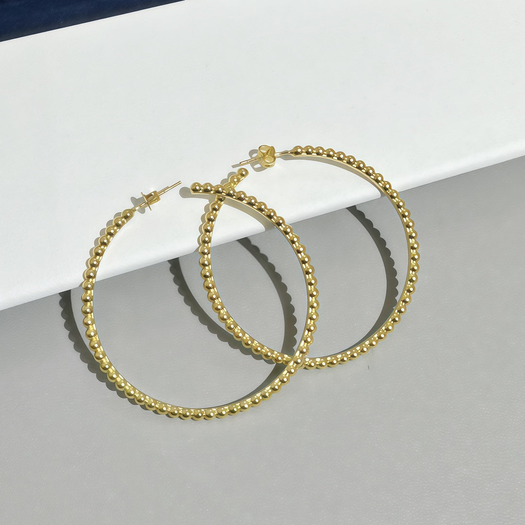 SMOOTH BEAD STUD EARRINGS