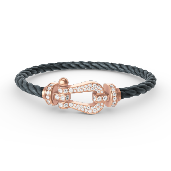 FORCE LARGE HORSESHOE FULL DIAMOND BRACELET ROSE GOLD