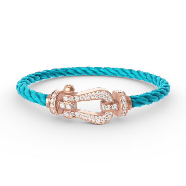FORCE LARGE HORSESHOE FULL DIAMOND BRACELET ROSE GOLD