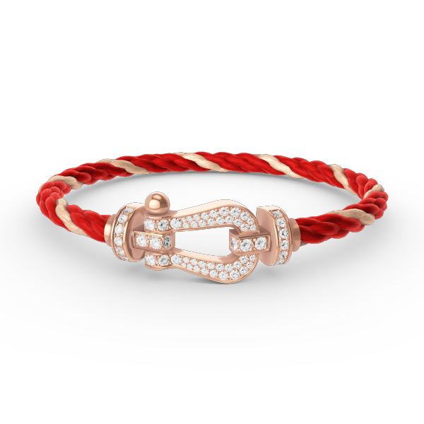 FORCE LARGE HORSESHOE FULL DIAMOND BRACELET ROSE GOLD