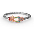 FORCE LARGE HORSESHOE  COLORED DIAMOND BRACELET ROSE GOLD