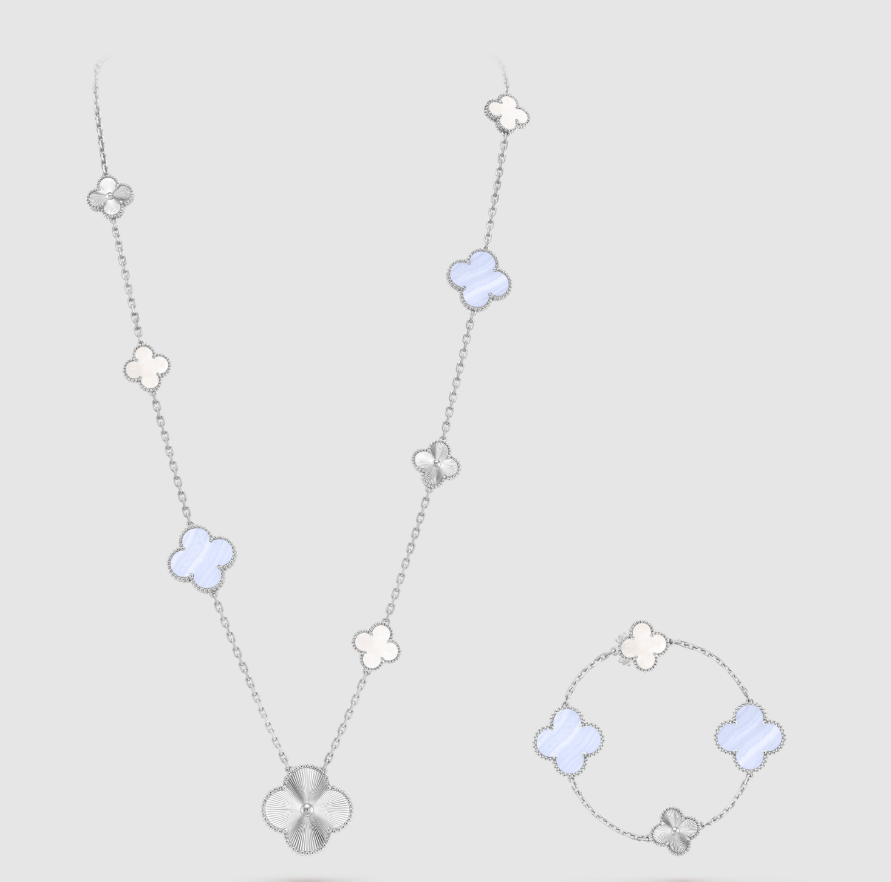 25 NEW CLOVER 15 MOTIFS PURPLE CHALCEDONY